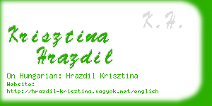 krisztina hrazdil business card